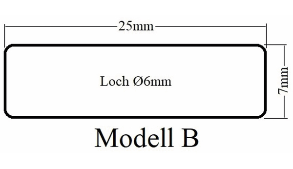 Laufrolle, Ø 25mm, Breite 7mm, Loch Ø 6 mm - Produktbild 2