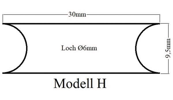 Seilrolle, Laufrolle, Ø 30 mm, Breite 9,5 mm, Loch Ø 6 mm - Produktbild 2