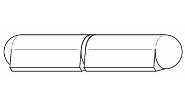 Bandrolle, Anschweißscharnier, 80x12 mm, 2-teilig, Stahl - Produktbild 3