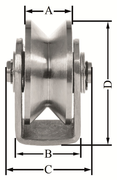 Laufrolle Ø50 mm, Edelstahl - Produktbild 2