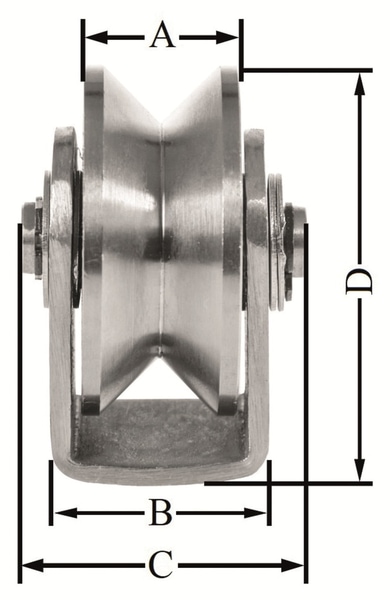 Türrad 68 Mm V-Nut Aus 304 Edelstahl – Robuste Laufrolle Für Schiebetore Und Führungsschienen