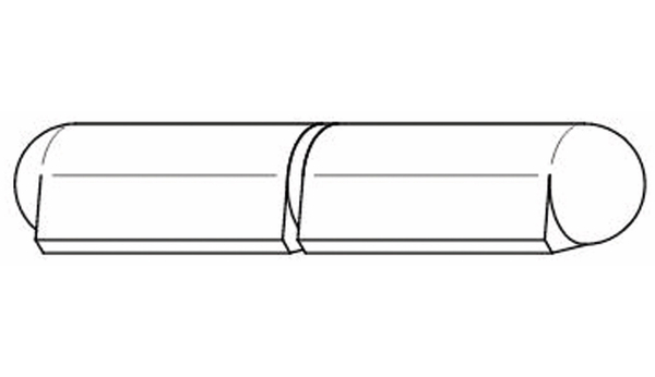 Bandrolle, Anschweißscharnier, 120x16 mm, 2-teilig, Stahl - Produktbild 3
