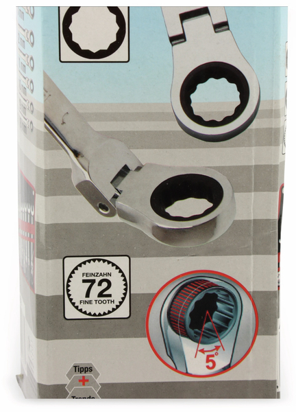 BGS TECHNIC Gabel-Ratschenring-Schlüsselsatz 30002, 12-teilig, 8-19 mm - Produktbild 3