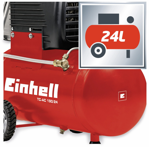 Einhell Luft-Kompressor TH-AC 190/24, rot/schwarz 1500 W - Produktbild 12