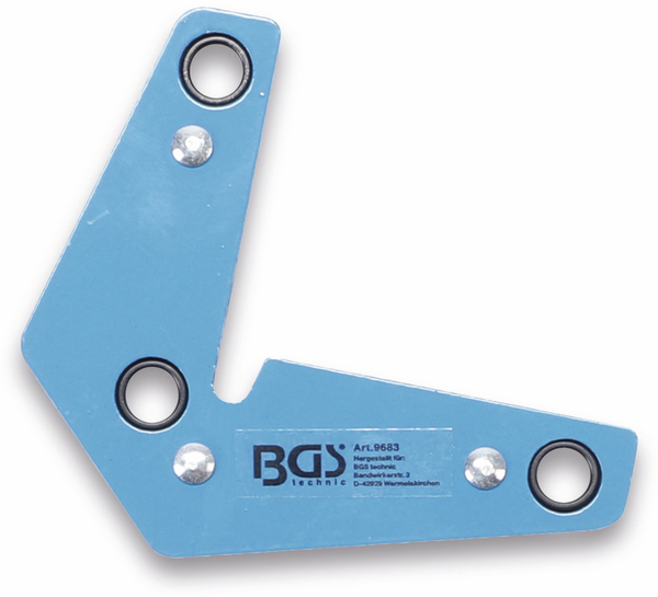 BGS TECHNIC Magnetischer Schweiß- und Montagewinkel 9683, L Form