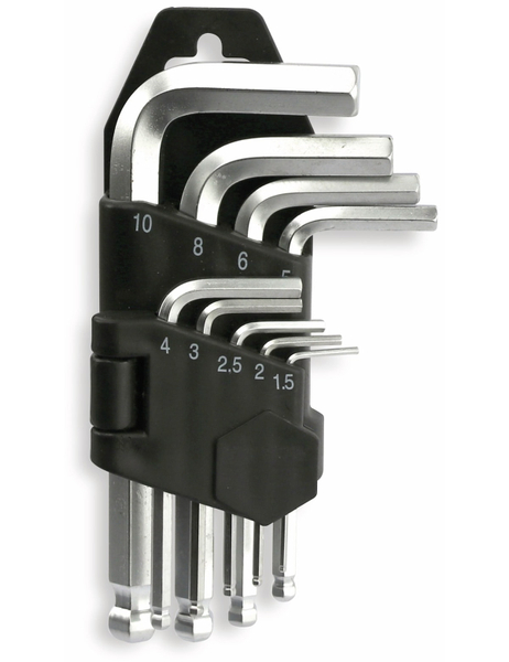 DAYTOOLS Innensechskantschlüssel-Set SLS152, kurz, 9-teilig, 1,5...10 mm - Produktbild 2