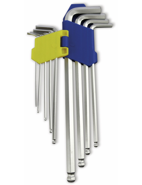 KINZO Innensechskantschlüssel-Set lang, 9-teilig, 1,5...10 mm - Produktbild 2