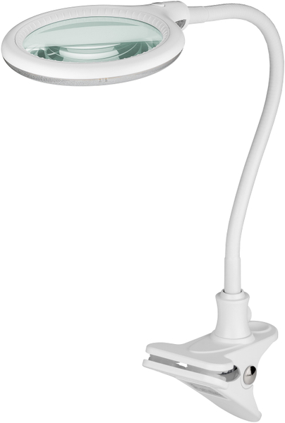 GOOBAY LED Stand-/Klemm-Lupenleuchte, 6W, 480lm, 1,75x Vergrößerung, weiß - Produktbild 3