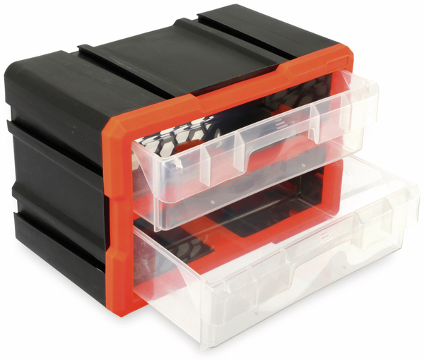 DAYTOOLS Werkzeugbox TW2020, Kunststoff,2-teilig, schwarz/orange - Produktbild 3