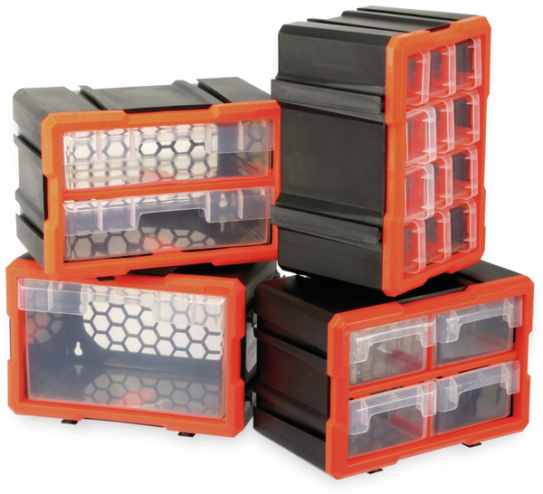 DAYTOOLS Werkzeugbox TW2020, Kunststoff,2-teilig, schwarz/orange - Produktbild 6