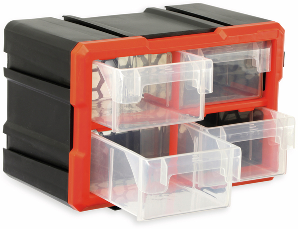 DAYTOOLS Werkzeugbox TW2021, Kunststoff,4-teilig, schwarz/orange - Produktbild 2