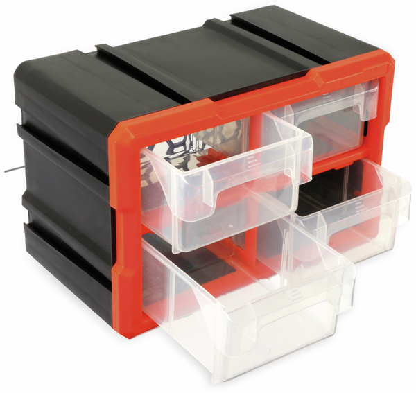 DAYTOOLS Werkzeugbox TW2021, Kunststoff,4-teilig, schwarz/orange - Produktbild 3