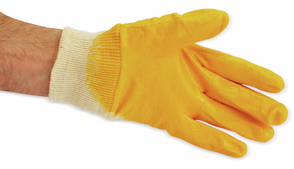 Nitril-Arbeitshandschuhe, EN420, Größe 8, gelb - Produktbild 3