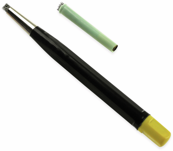 Rostradierer-Stift mit Ersatzbürste, Stahl, 120 mm
