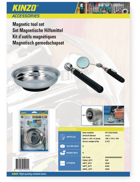 KINZO Magnetschale-Kombi-Set 3-teilig - Produktbild 3