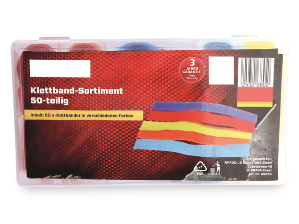 Klettband-Sortiment, 49885, 50-tlg