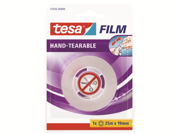 TESA film® einreißbar, 1 Rolle, 25m:19mm, 57520-00000-02 - Produktbild 3