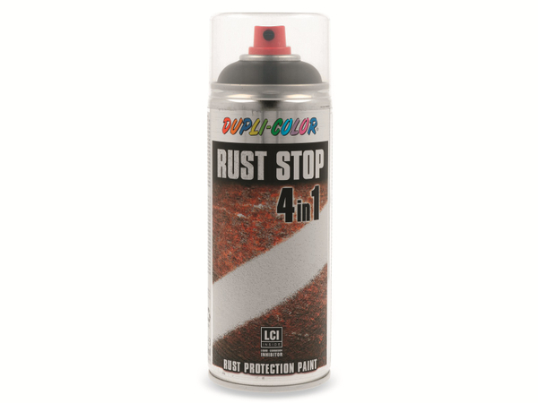 DUPLI-COLOR RUST STOP Spray, tiefschwarz seidenmatt, 400ml