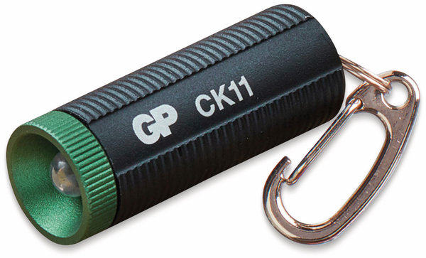 GP LED-Taschenlampe CK11, 10 lm,37 mm, schwarz/grün