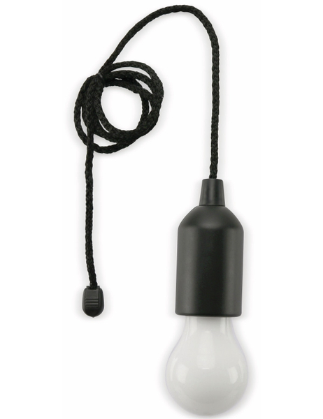 LED-Leuchte Solo, batteriebetrieb, Zugschalter, schwarz