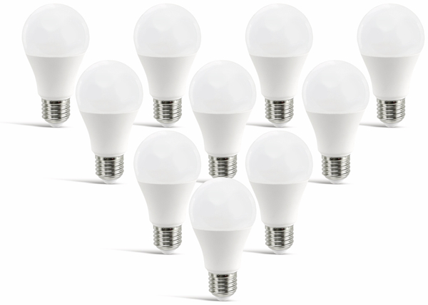 Daylite LED-Lampe A60-E27-810KW, E27, A60, 9 W, 810 lm, kaltweiß, 10 Stück