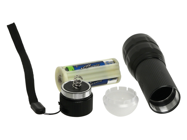 LED-Taschenlampe, Alu, schwarz, 5 W CREE-LED - Produktbild 4