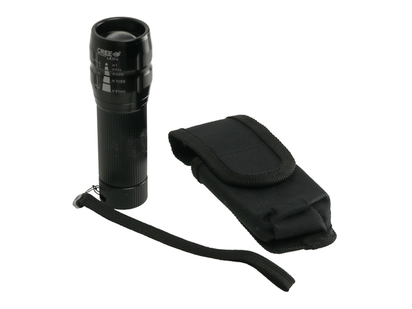 LED-Taschenlampe, Alu, schwarz, 5 W CREE-LED - Produktbild 5