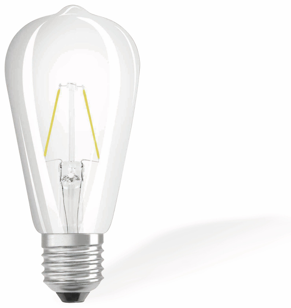 Osram LED-Lampe RETROFIT, E27, EEK: A++, 2 W, 250 lm, 2700 K, ST64