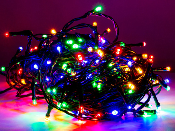 LED-Lichterkette, 320 LEDs, bunt, 230V~, IP44, 8 Funktionen, Memory