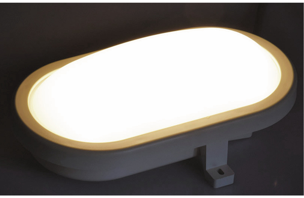 CHILITEC LED-Oval-Leuchte 22264, EEK: F, 6 W, 480 lm, 3000 K, 170 mm, grau - Produktbild 3