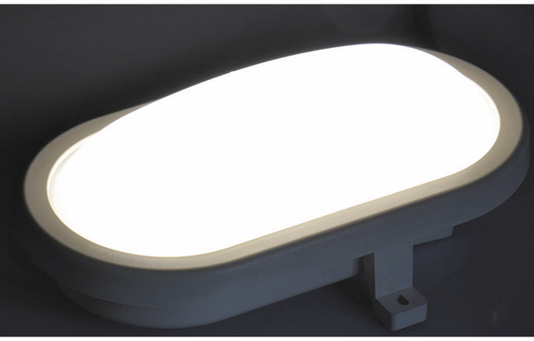 LED-Oval-Armatur 2227, EEK: A+, 12 W, 1000 lm, 4200 K, 216 mm, grau - Produktbild 3