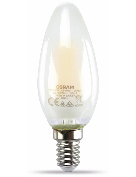 Osram LED-Lampe LED BASE B40, E14, EEK A++, 4 W, 470 lm, 2700 K, 2 Stück