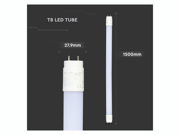 V-TAC LED-Röhre VT-151, EEK: F, 20 W, 2100 lm, G13, 4000 K, 150 cm - Produktbild 3