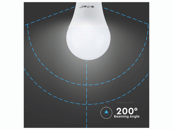 V-TAC LED-Lampe VT-2099, E27, EEK: F, 8,5 W, 806 lm, 3000 K - Produktbild 7