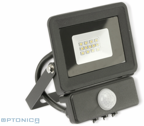 Optonica LED-Fluter, Bewegungsmelder FL5855, EEK: A+, 10 W, 2700K, schwarz