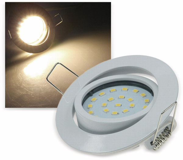 CHILITEC LED-Einbauleuchte &quot;Flat-26&quot; EEK F, 4 W, 330 lm, 2700 K, weiß