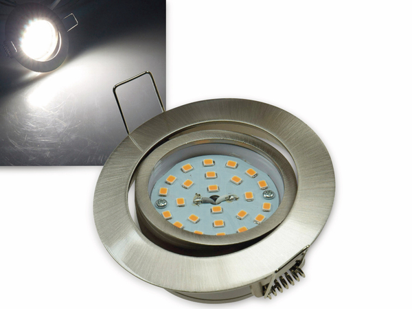 CHILITEC LED-Einbauleuchte &quot;Flat-32&quot; EEK F, 5 W, 440 lm, 4000 K, Edelstahl, dimmbar