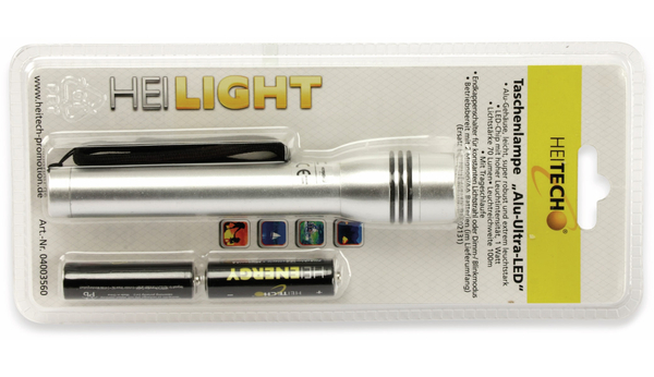 Heitech LED-Taschenlampe Ultra 4003560, Aluminium - Produktbild 3