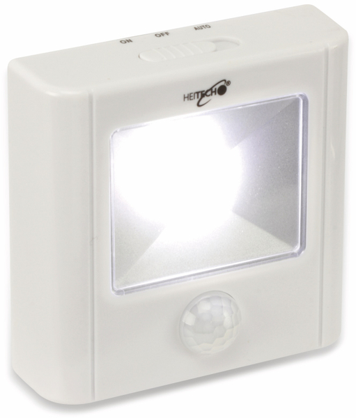 Heitech LED-Nachtlicht 4003458 mit Bewegungsmelder, weiß, batteriebetrieb