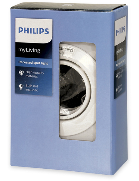 Philips MR16-Einbauleuchte, my Living, weiß, lackiert, GU10 - Produktbild 3