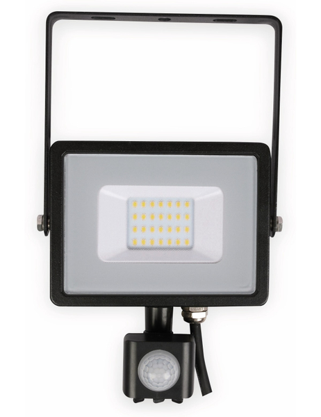 V-TAC LED-Fluter mit Bewegungsmelder VT-20-S-B, EEK: F, 20 W, 1600lm, 3000 K, schwarz