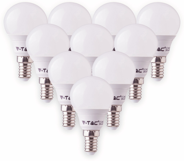 LED-Lampe VT-1880 Frost, E14, EEK: F, 5,5 W, 470 lm, 2700 K, 10 Stück