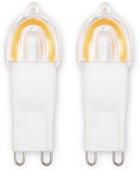Blulaxa LED-Lampe COB, G9, EEK:F, 3 W, 300 lm, 2700 K, 2 Stück