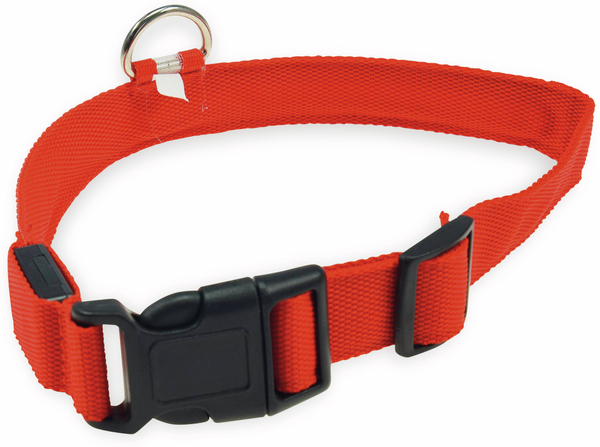 CHILITEC Hunde-Halsband Größe M, rot, mit LED-Licht