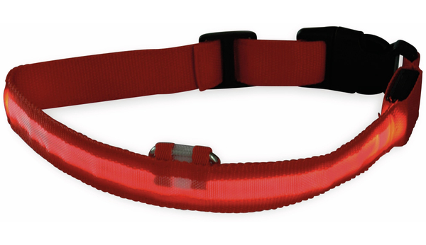 CHILITEC Hunde-Halsband Größe M, rot, mit LED-Licht - Produktbild 2