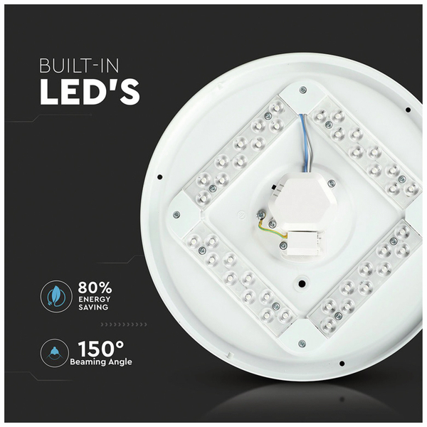 LED-Deckenleuchte VT-8412(7603), EEK: G, 12 W, 720 lm, 3000…6400 K, weiß - Produktbild 3