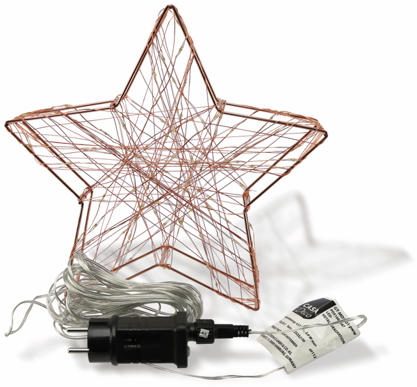 Deco-Metall Stern mit 140 LEDs, Kupfer, warmweiß - Produktbild 6