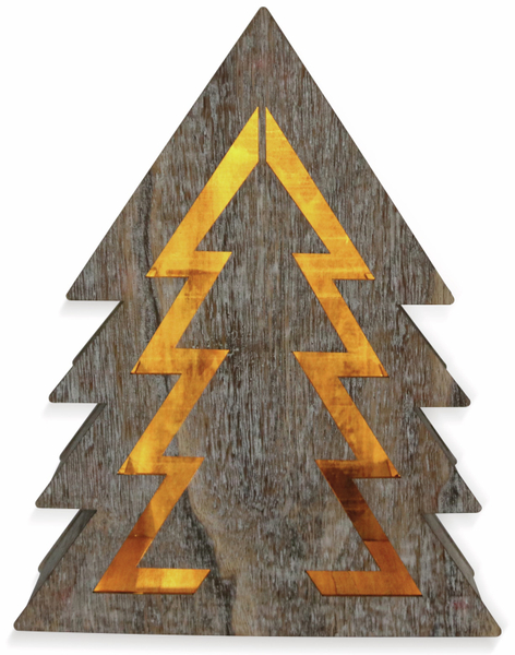 Deco-Holz Baum mit 10 LEDs, GT-TT-02, weißbraun, B-Ware - Produktbild 2