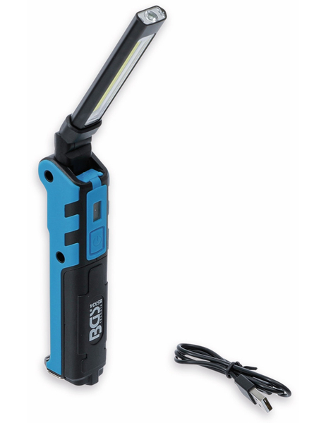 BGS TECHNIC LED-Knicklampe 85334, 3,7V, 2000 mAh, klappbar, blau/schwarz