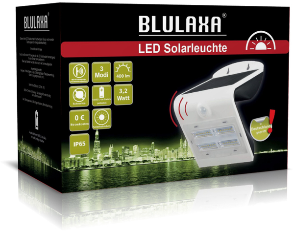 BLULAXA Solar-LED Wandleuchte 48548 mit Sensor, 3,2 W, weiß - Produktbild 4